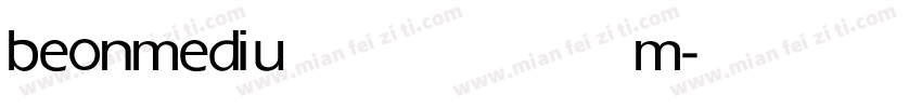 beon medium字体转换